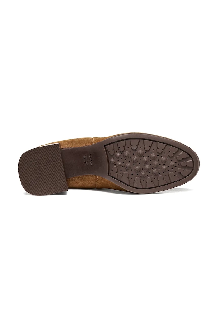 Μποτάκια block heel Γυναικεία σουέτ D WALK PLEASURE 55T Geox καφέ D680VB00022C6032