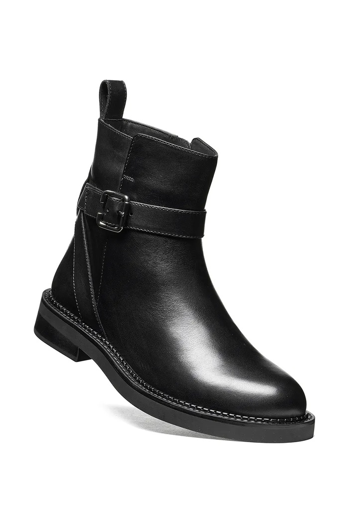 Geox Členkové čižmy dámske kožené D SERILDA D66WYB00043C9999 čierna AW26