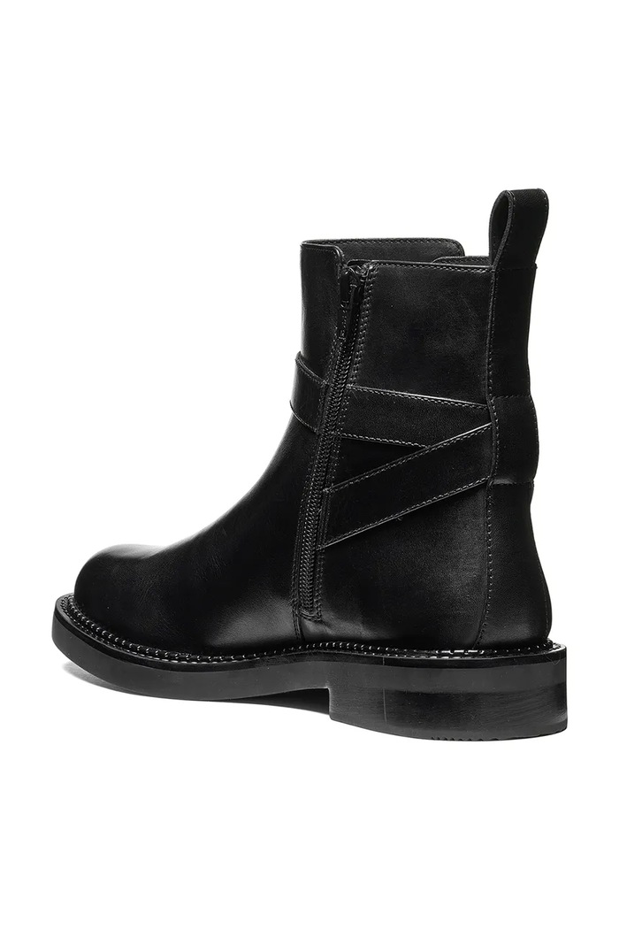 Členkové čižmy dámske kožené D SERILDA Geox D66WYB00043C9999 čierna