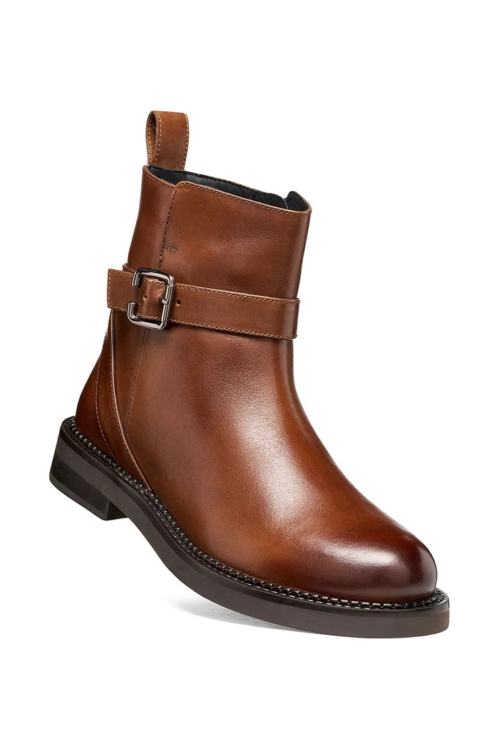 Geox Členkové čižmy dámske kožené D SERILDA D66WYB00043C6006 hnedá AW26