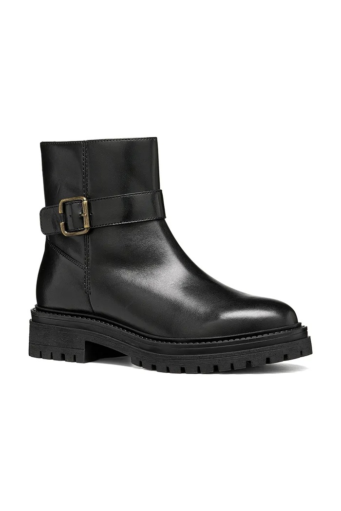 Geox Členkové čižmy dámske kožené D IRIDEA D66HRB00043C9999 čierna AW26