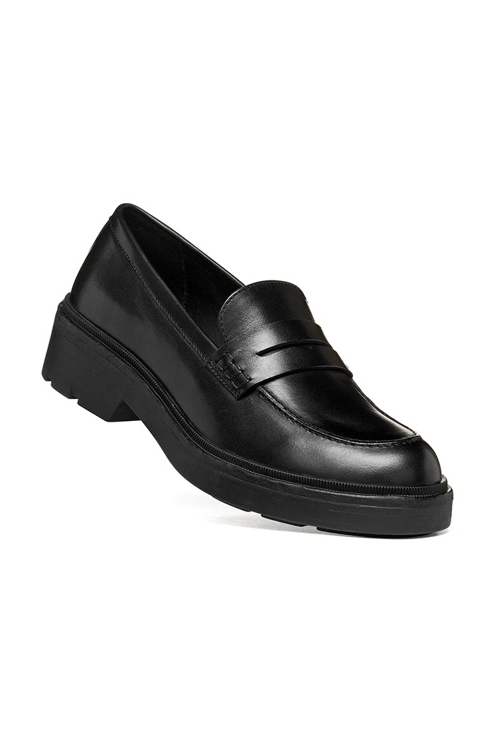 Geox Mocasini pentru femei din piele D SWELEN D665GK00043C9999 negru AW26