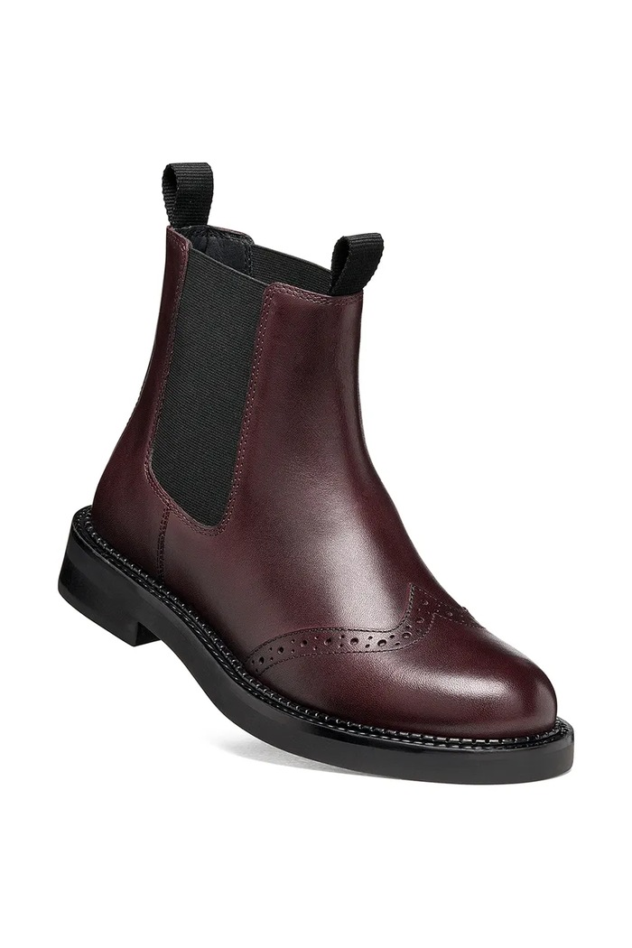Geox Čizme za žene od kože D SERILDA D56WYC00043C7357 smeđa AW26
