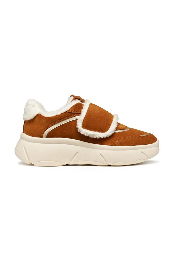 Geox D NEBULA 2.0 X sneakersy damskie zamszowe brązowy D56NHD022NFC6001