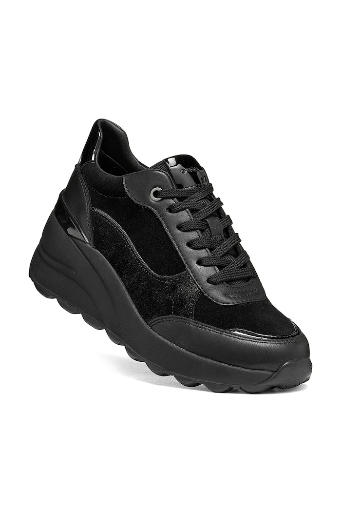 Geox D SPHERICA EC13 sneakers boty dámské kožené D65WAB02285C9999 černá AW26