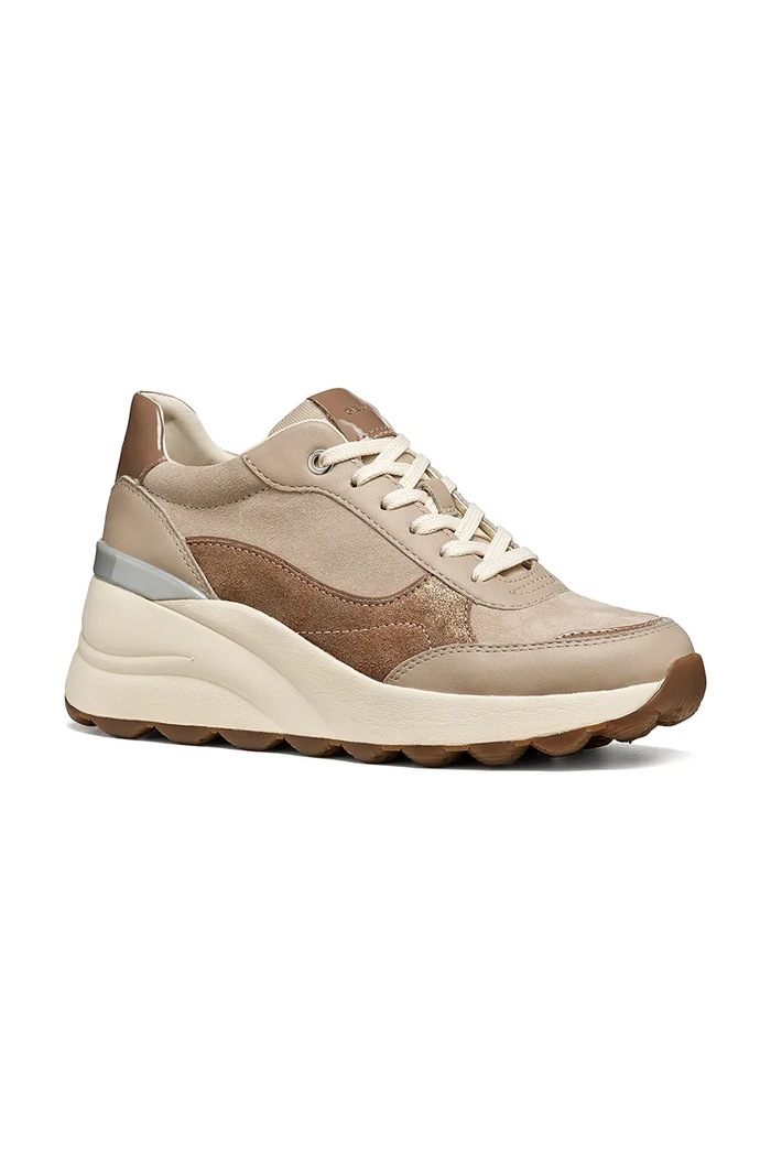 Geox D SPHERICA EC13 sneakers dámske kožené D65WAB02285C5288 béžová AW26