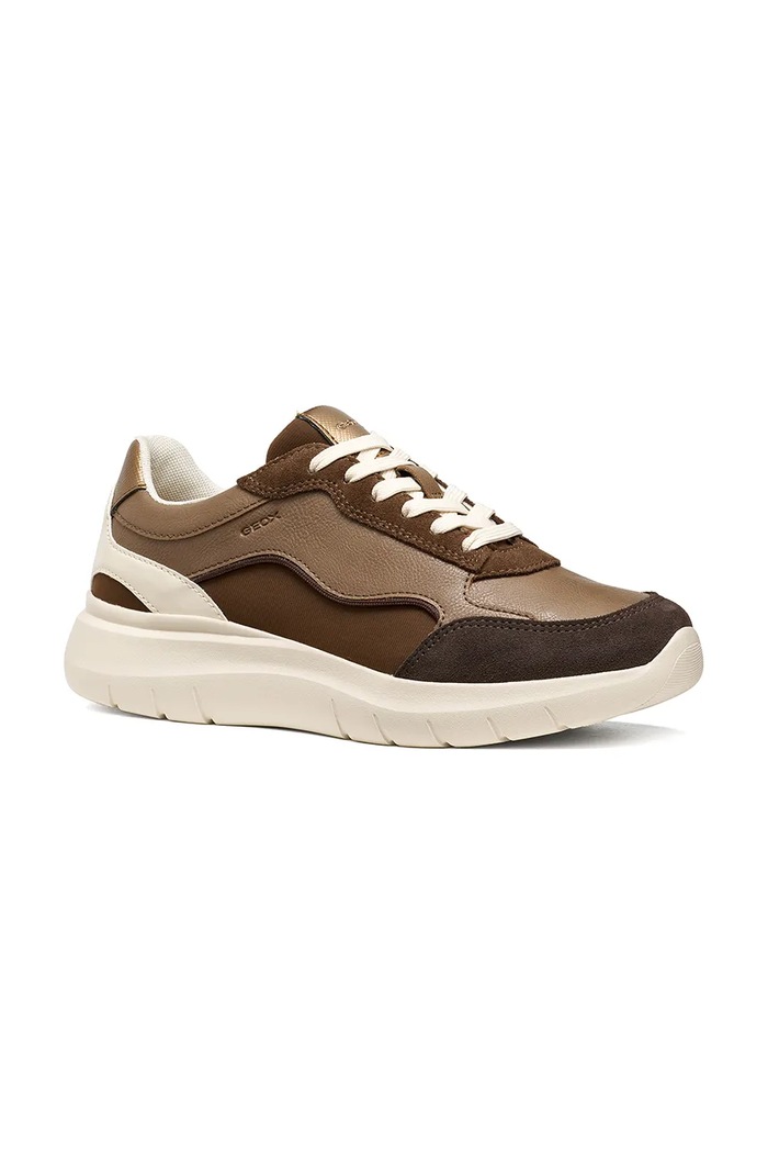 Boty Geox D PLUMMERY sneakers boty dámské D65YNA05422C6049 hnědá