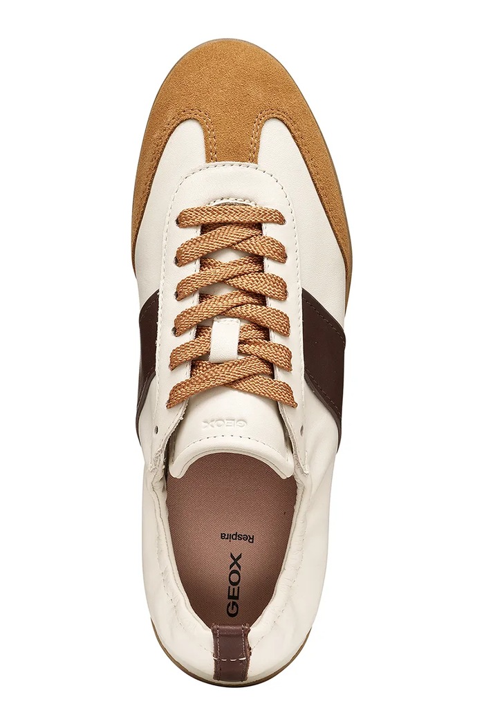 Geox D MARYEMY sneakers γυναικεία δερμάτινα D653BB08543C1LJ6 λευκό