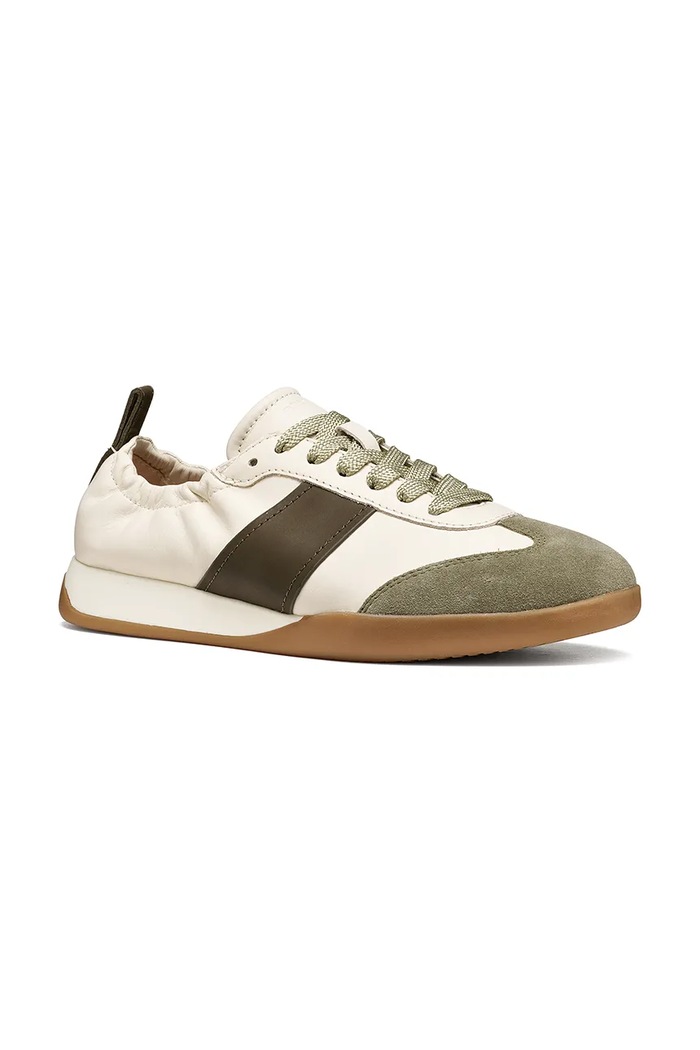 Παπούτσια Geox D MARYEMY sneakers γυναικεία δερμάτινα D653BB08543C1LA3 λευκό
