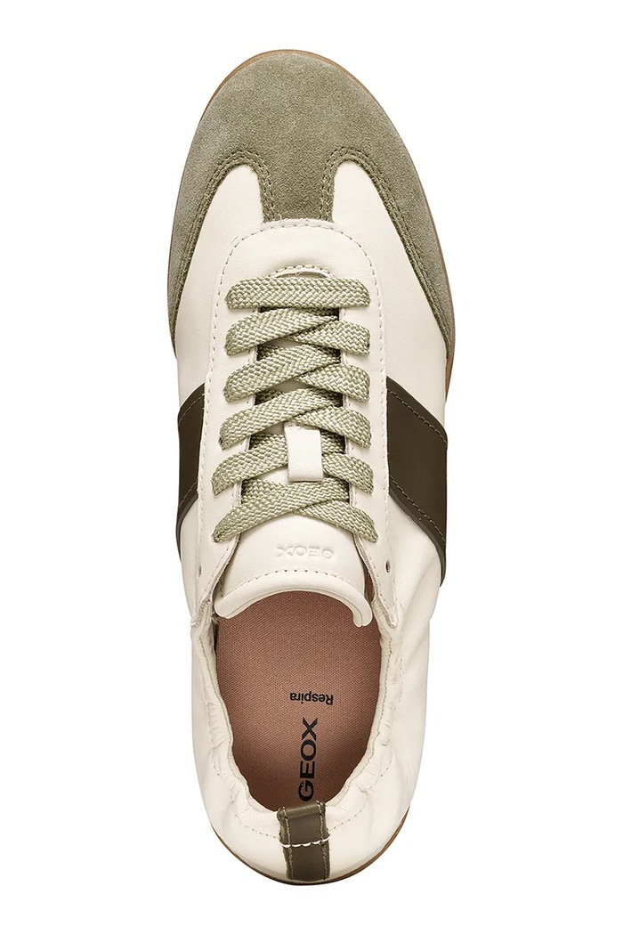 Geox D MARYEMY sneakers γυναικεία δερμάτινα D653BB08543C1LA3 λευκό