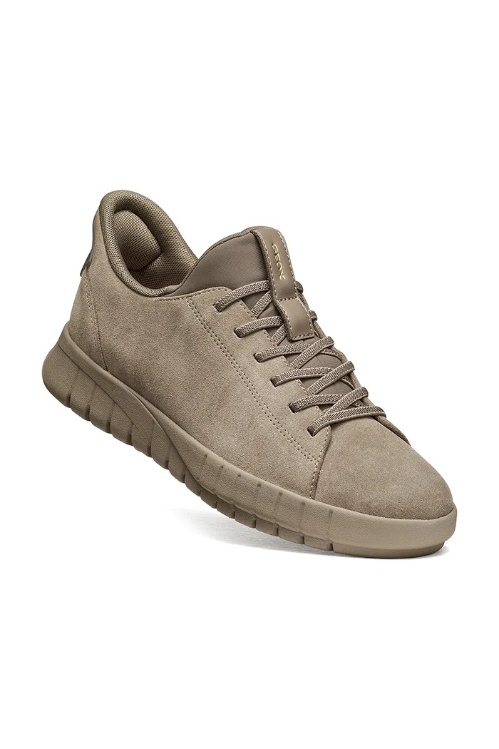 Boty Geox D FLEXTRIDE PLUS sneakers boty dámské semišové D657SC00022C1018 hnědá