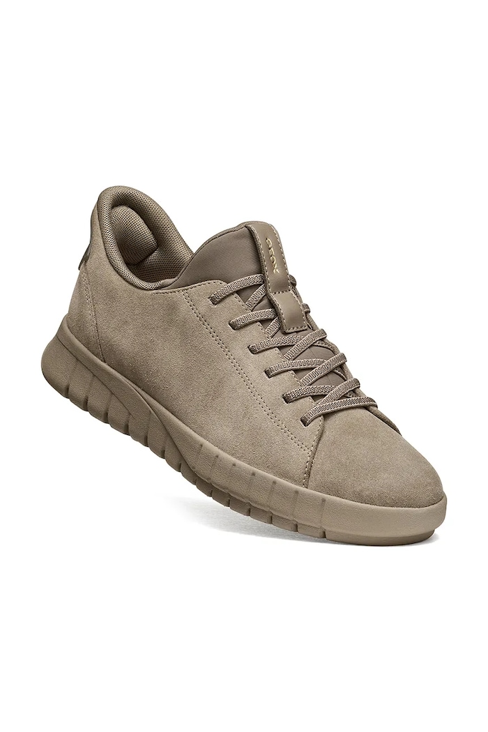 Boty Geox D FLEXTRIDE PLUS sneakers boty dámské semišové D657SC00022C1018 hnědá