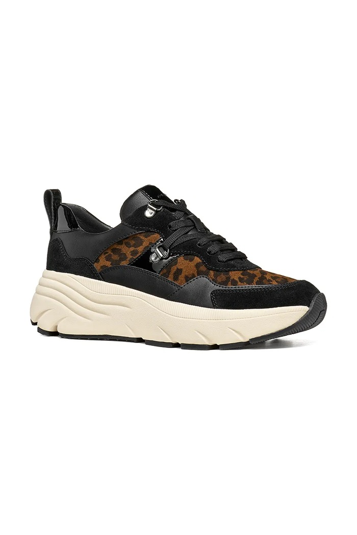 Încălțăminte Geox D DIAMANTA sneakers pentru femei din piele întoarsă D36UFE0NX22CM69B negru