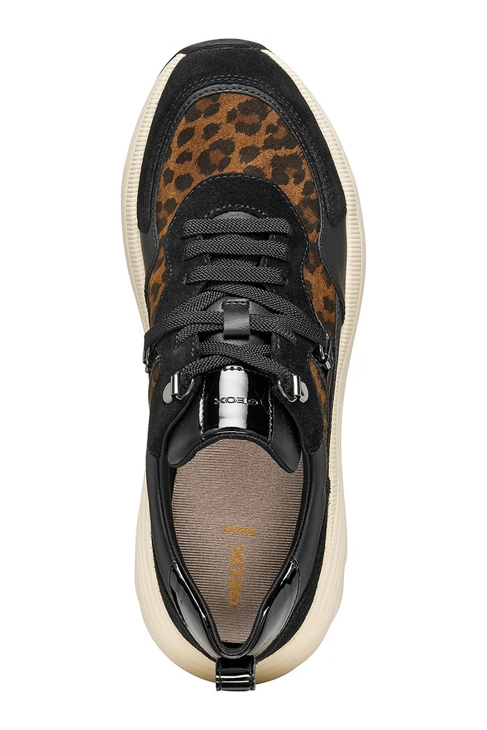 Geox D DIAMANTA sneakers pentru femei din piele întoarsă D36UFE0NX22CM69B negru