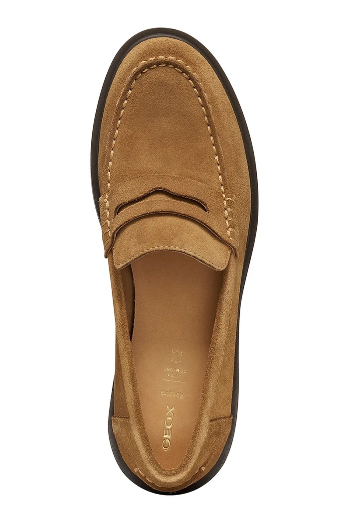 Geox loaferji ženski semišasti D SPHERICA EC1 B D65DKB00022C6032 rjava