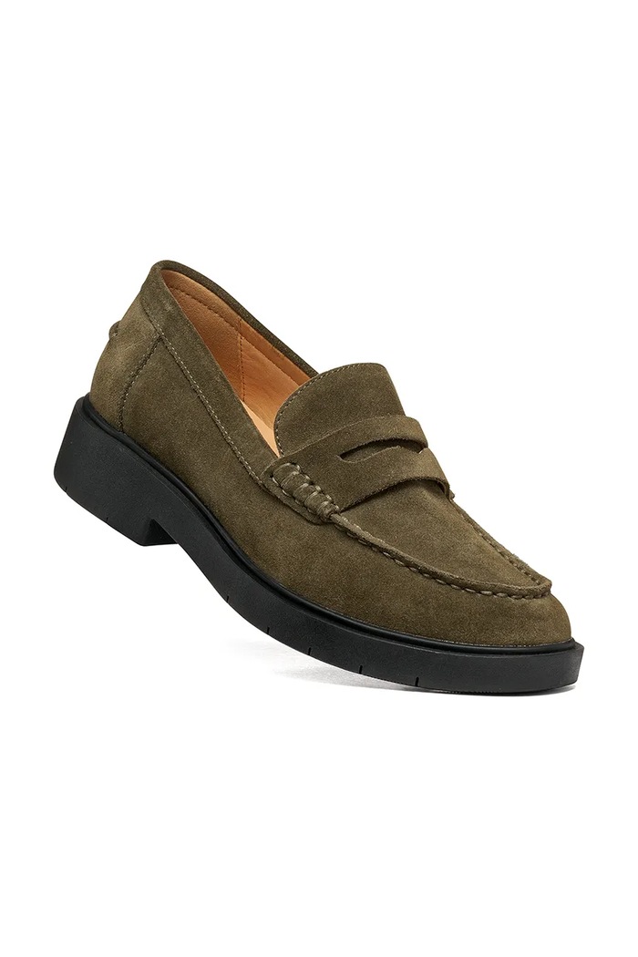 Geox loaferji ženski semišasti D SPHERICA EC1 B D65DKB00022C3009 zelena AW26