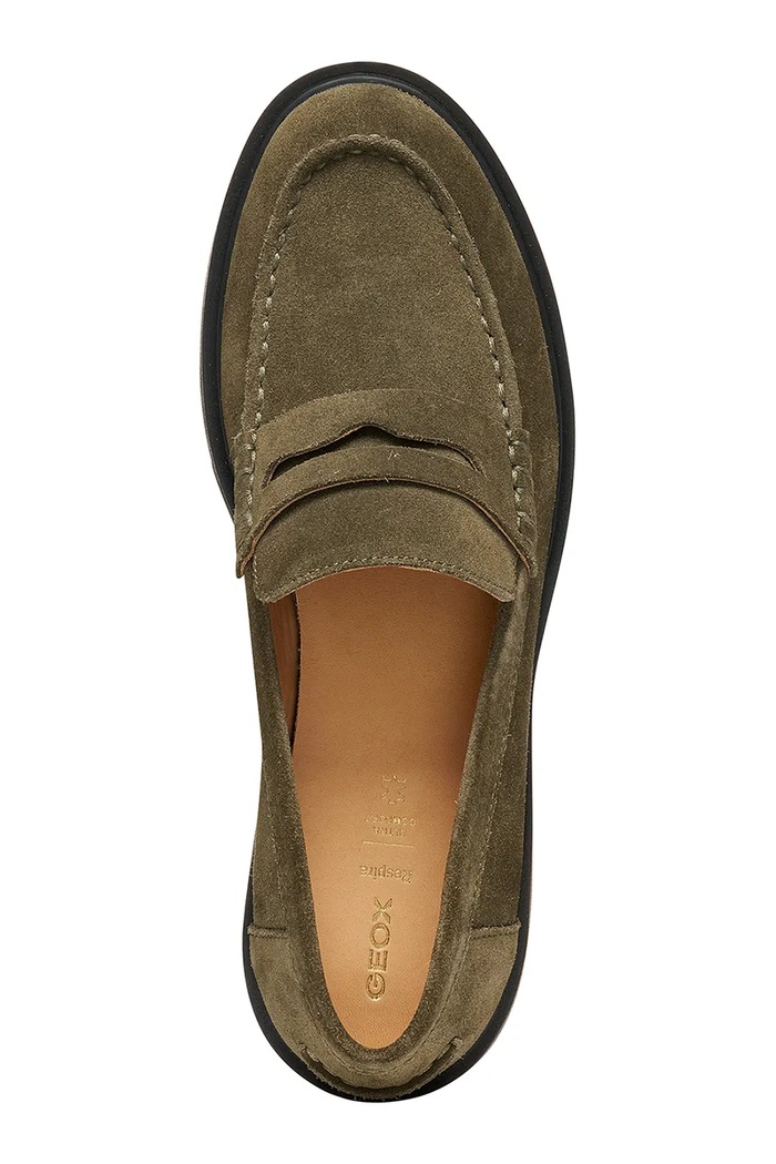 Geox loaferji ženski semišasti D SPHERICA EC1 B zelena D65DKB00022C3009
