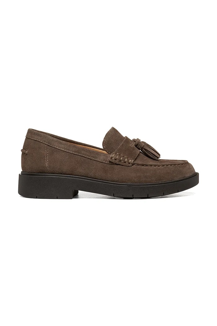 Geox loaferji ženski semišasti D SPHERICA EC1 B rjava D65DKA00022C6029