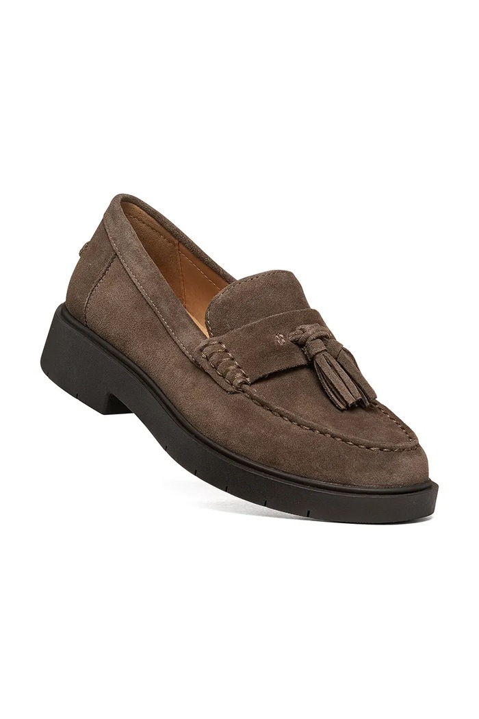 Geox loaferji ženski semišasti D SPHERICA EC1 B D65DKA00022C6029 rjava AW26