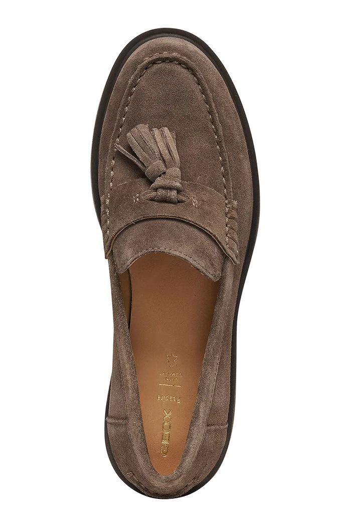Geox loaferji ženski semišasti D SPHERICA EC1 B D65DKA00022C6029 rjava