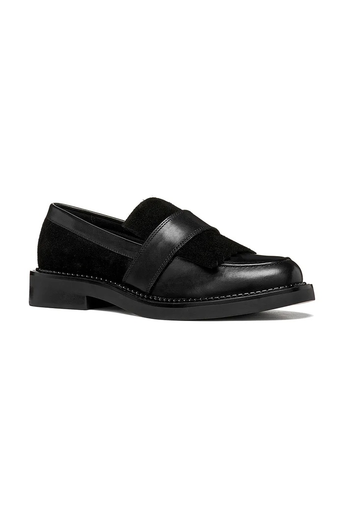 Geox Mokasíny dámské kožené D SERILDA D66WYE04323C9999 černá AW26
