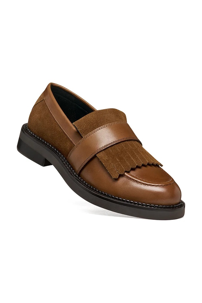 Geox mokasinke za žene od kože D SERILDA D66WYE04323C6032 smeđa AW26