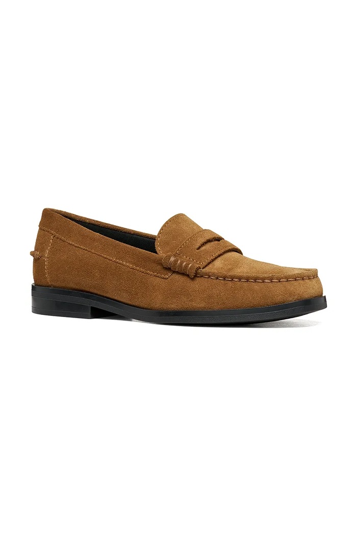 Obutev Geox loaferji ženski semišasti D NOEMEN D680XA00022C6068 rjava