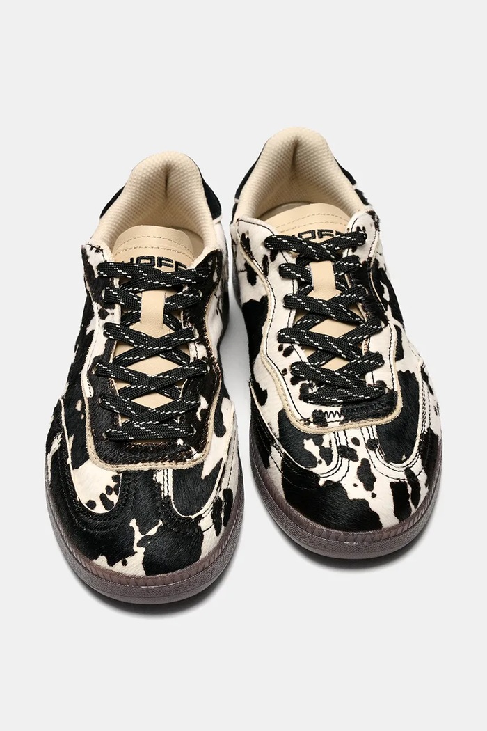 Obuwie Hoff PARK PRINT BLACK sneakersy damskie skórzane 22619411 czarny