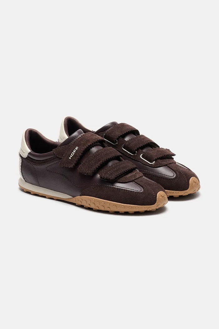 Hoff BRIDGE VELCROS CHOCOLATE маратонки дамски от кожа 22661415 кафяв AW26
