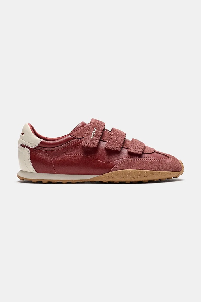 Hoff BRIDGE VELCROS CLAY sneakersy damskie skórzane czerwony 22661413