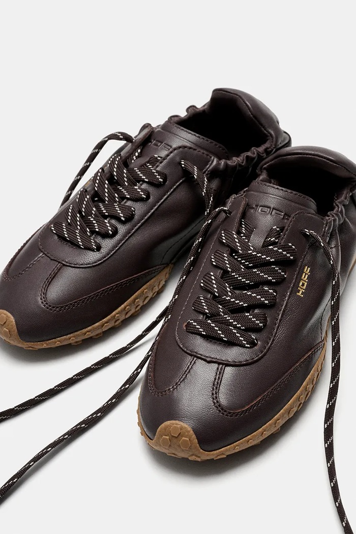 Παπούτσια Hoff BRIDGE NAPPA CHOCOLATE sneakers γυναικεία δερμάτινα 22661410 καφέ