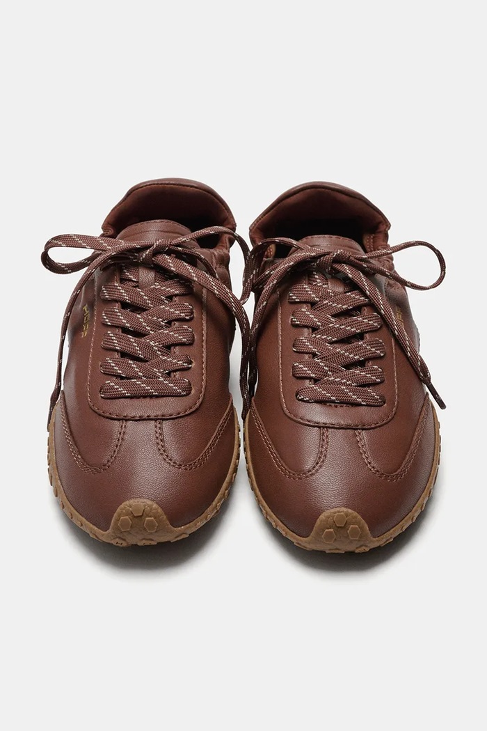 Παπούτσια Hoff BRIDGE NAPPA TAN sneakers γυναικεία δερμάτινα 22661407 καφέ