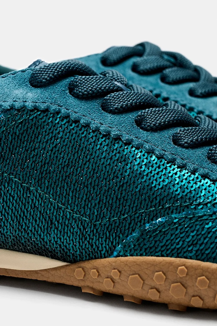 BRIDGE SEQUINS TEAL маратонки дамски от велур Hoff 22661012 тюркоазен
