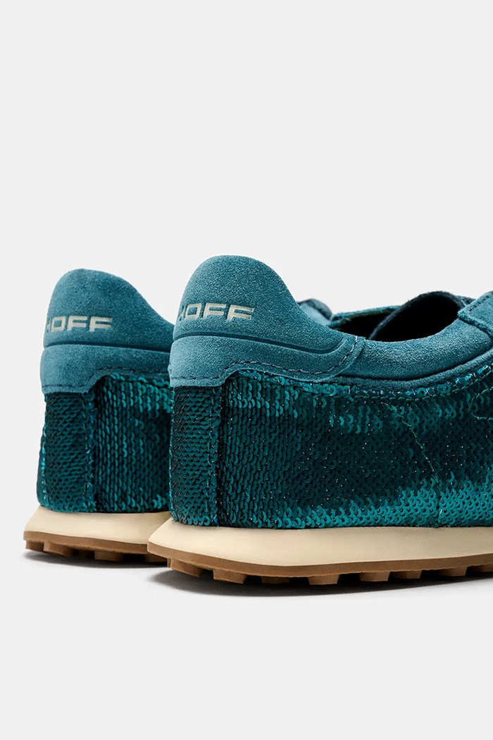 BRIDGE SEQUINS TEAL маратонки дамски от велур Hoff тюркоазен 22661012