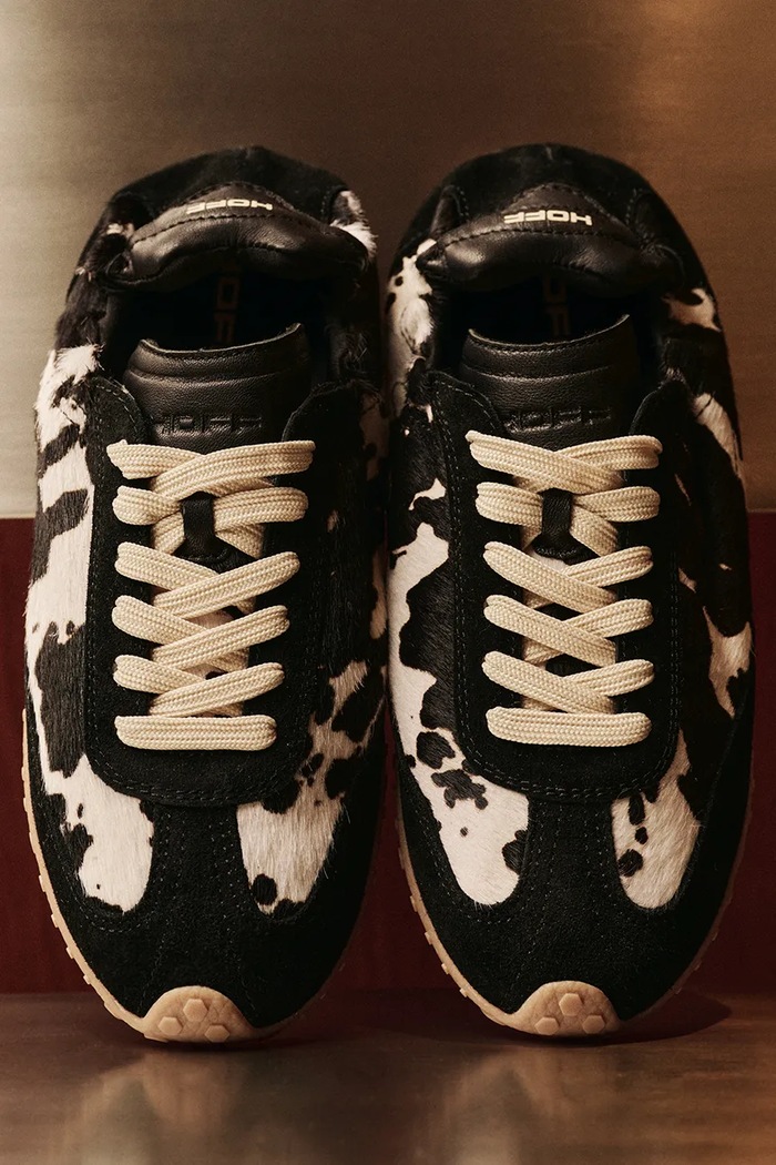 Hoff BRIDGE COW PRINT BLACK sneakers pentru femei din piele 22661402