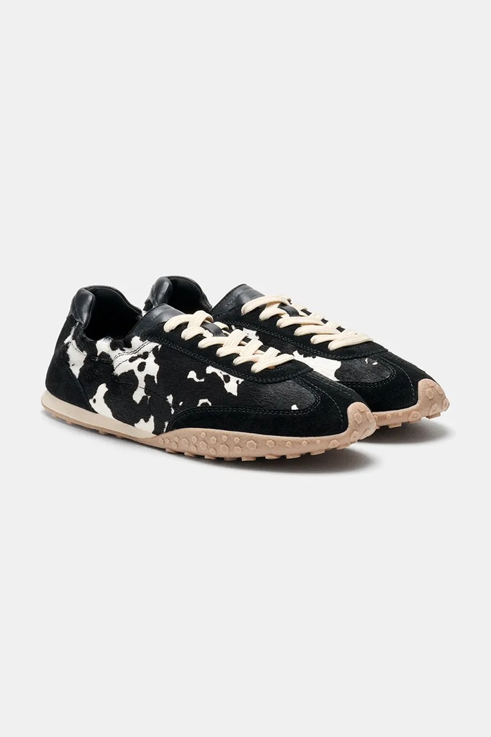 Hoff BRIDGE COW PRINT BLACK sneakers γυναικεία δερμάτινα 22661402 μαύρο AW26