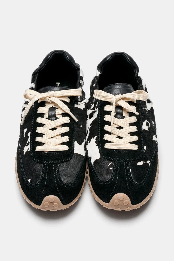 Παπούτσια Hoff BRIDGE COW PRINT BLACK sneakers γυναικεία δερμάτινα 22661402 μαύρο