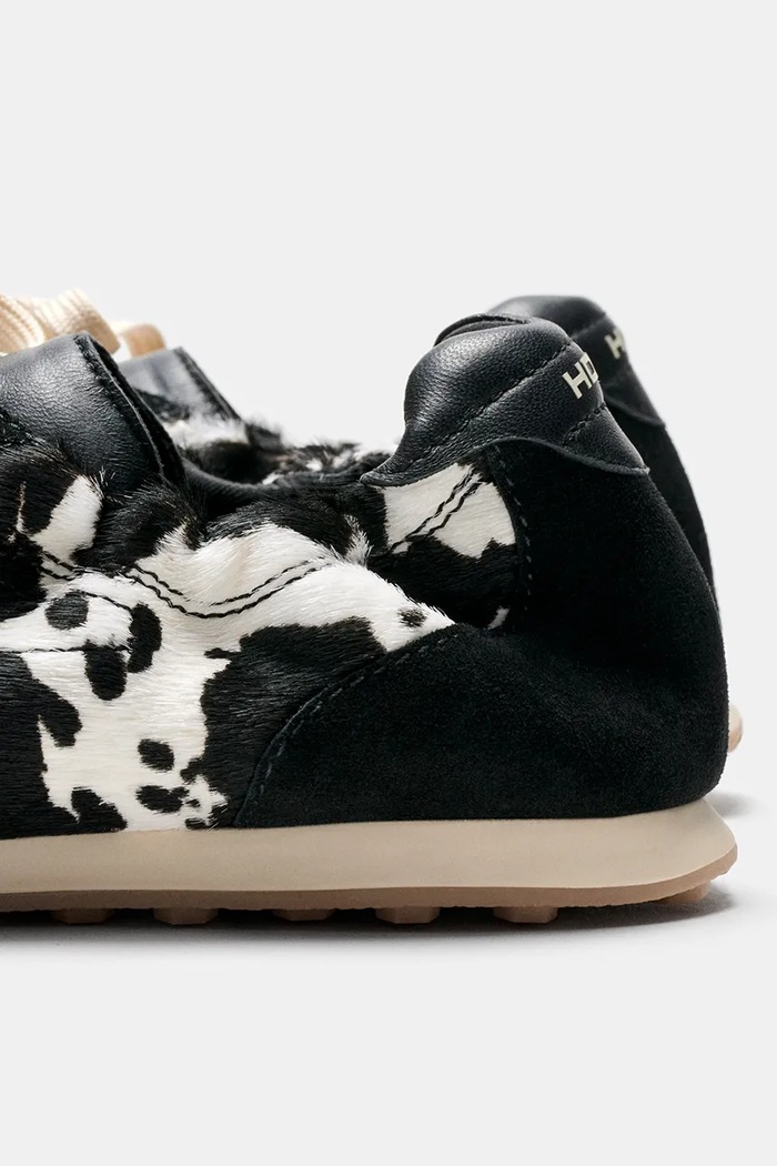 Hoff BRIDGE COW PRINT BLACK sneakers γυναικεία δερμάτινα μαύρο 22661402