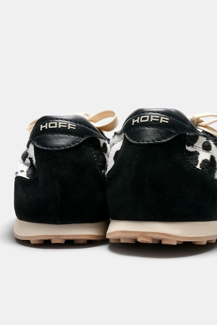 Hoff BRIDGE COW PRINT BLACK sneakers γυναικεία δερμάτινα 22661402 μαύρο