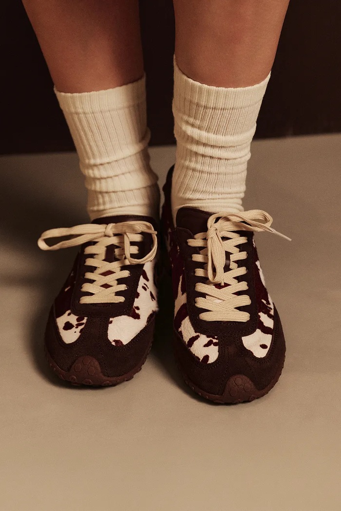 Hoff BRIDGE COW PRINT BROWN sneakers pentru femei din piele 22661401