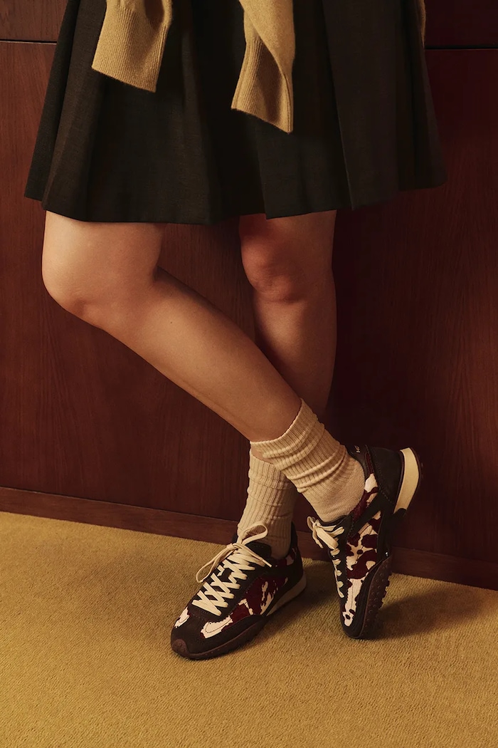 Hoff BRIDGE COW PRINT BROWN sneakers pentru femei din piele 22661401