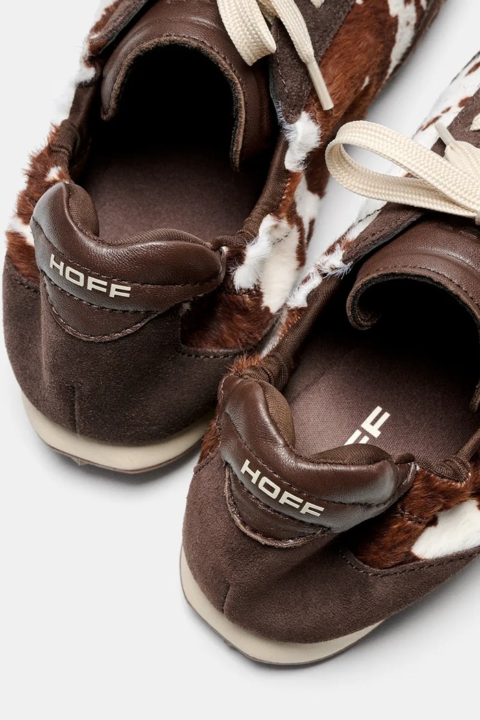 Hoff BRIDGE COW PRINT BROWN sneakers γυναικεία δερμάτινα καφέ 22661401