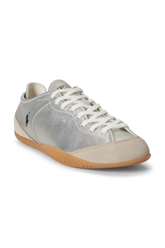 Polo Ralph Lauren Lw Prfl Drv sneakers γυναικεία δερμάτινα 804P18220001.040 ασημί AW26
