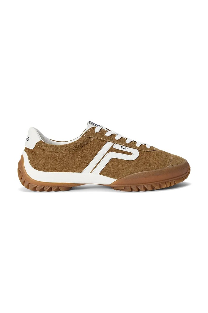 Polo Ralph Lauren Tread Lw Tp tenisice za žene od brušene kože bež 804P15616001.260