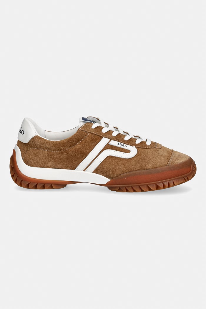 Polo Ralph Lauren Tread Lw Tp tenisice za žene od brušene kože 804P15616001.260 bež AW26
