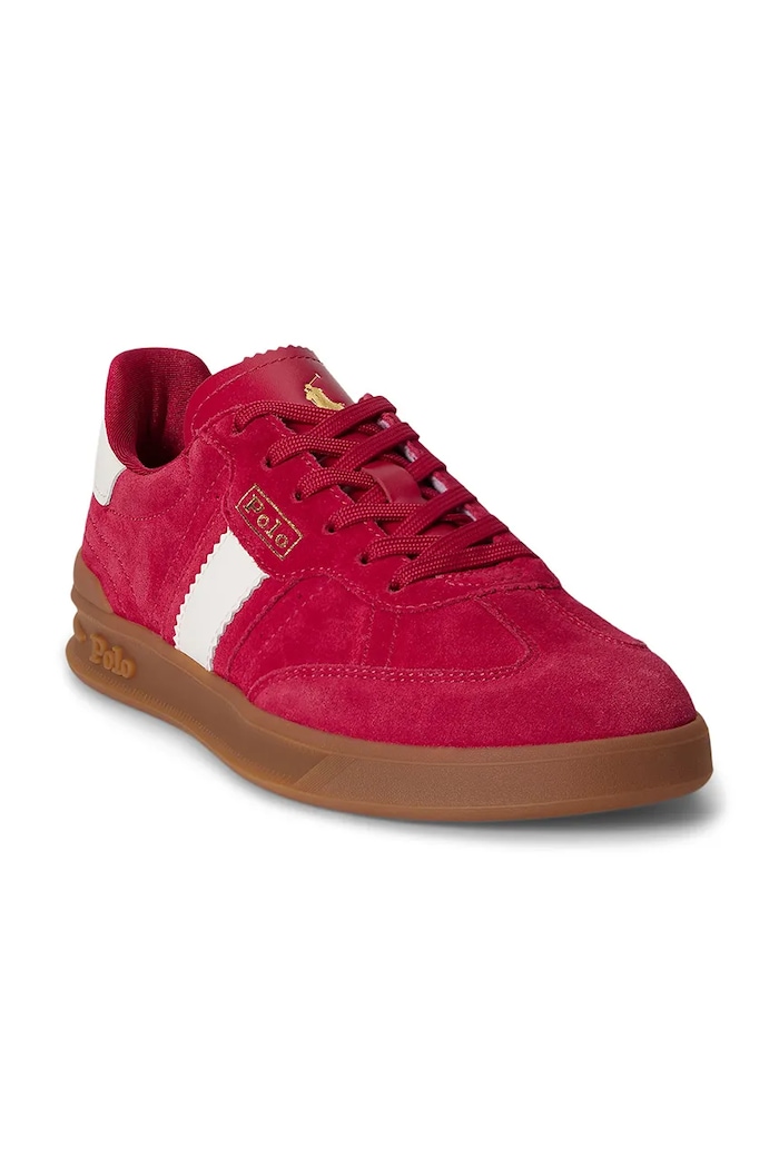 Polo Ralph Lauren Htr Aera sneakers γυναικεία σουέτ 804956688013.600 κόκκινο AW26