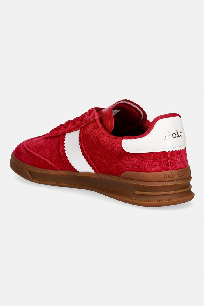 Παπούτσια Polo Ralph Lauren Htr Aera sneakers γυναικεία σουέτ 804956688013.600 κόκκινο