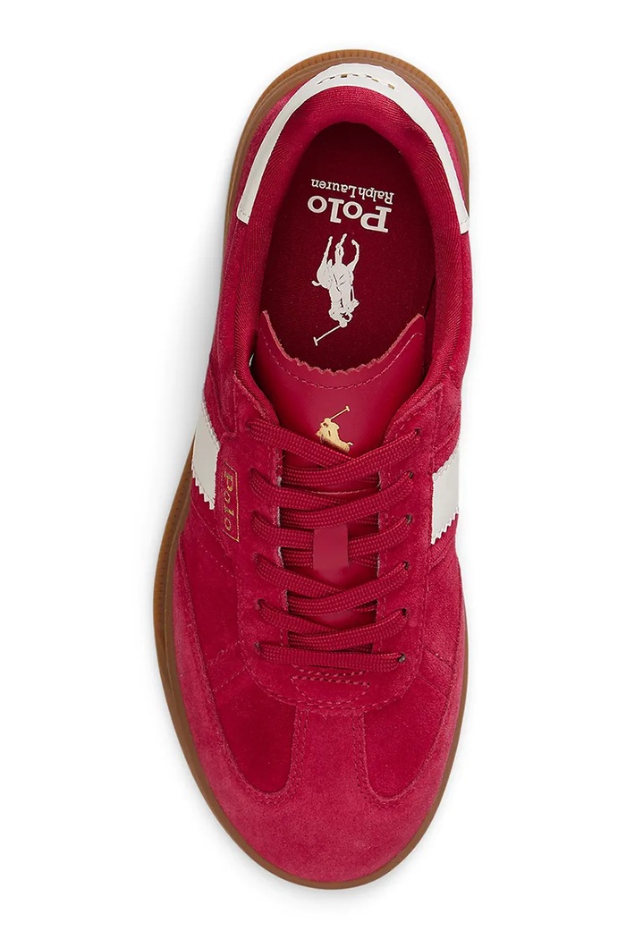 Polo Ralph Lauren Htr Aera sneakers γυναικεία σουέτ κόκκινο 804956688013.600