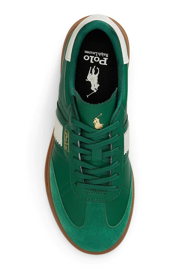 Polo Ralph Lauren Htr Aera tenisice za žene od kože zelena 804936609004.300