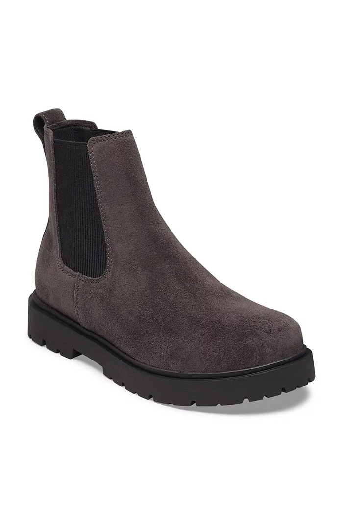 Birkenstock Μπότες τσέλσι Γυναικεία Highwood Suede Leather 1033157 γκρί AW26